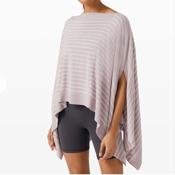 lululemon athletica Sweaters - Lululemon Forward Flow Poncho
Iced Iris / Antique White One Size